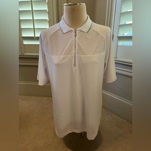 Daily Sports White Short Sleeve Mesh Golf Shirt XL NWT